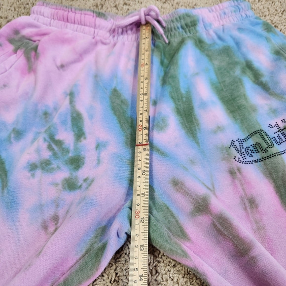 Women's Von Dutch Pink and Green Tie-Dye Hoodie and Sweats Set. Size Large. - Picture 14 of 16